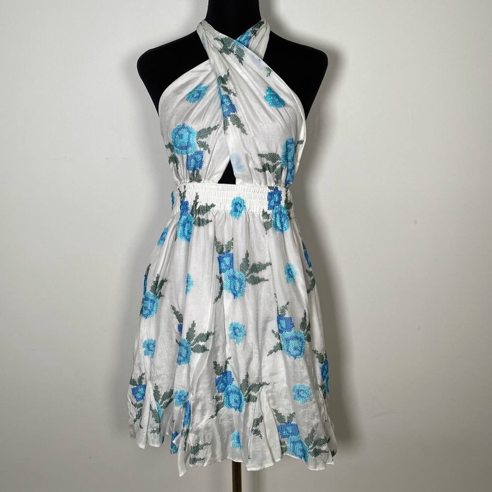 Handmade cross body mini dress